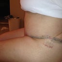 Sitting.  My thighs are still chucky, but I don't mind!  =)