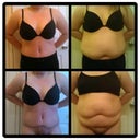 The pictures on the left is at 3 weeks post op (6/11/12) and the before pictures were taken the night before (5/20/12) the surgery. The pants I am wearing (top two pictures) are the same pants on both before and after!