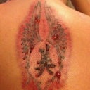 5.18.12 around 11pm.  One full day and 8 hours later.  
It looks horrible.. just horrible.  I now have a picture to gross people out with!