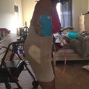 Side view, morning after surgery