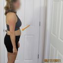 Pre TT - Not that I had to point to it :) but here's a side view of when I was doing P90X day 28.  Looks like my baby bump was only moved down not taken away :(