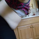 my flab bending over...