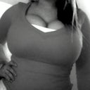 i think my boobs look a bit TOO huge in this pic, but this is what it looked like squished into a tanktop and a V sleeve shirt