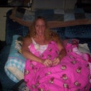 11-8-11 this is where I sleep ... full pillow on each side of me 2 throw pillows behind my back and a full pillow under my legs with 2 blankets ... comfy as can be :)