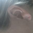 Left ear side