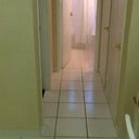 Hallway to room and bathroom @ Best Western