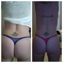 Butt before I started yoga and squat challenge and after