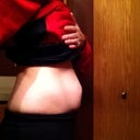 I look 5 months pregnant still! My kiddos really stretched me(;
