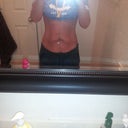 Front view, kind of holding abs tight.