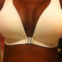 White plunge sports bra...36D. Should have gotten a 38D. It's a snag too tight.