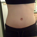 week 2ish lol. belly button stitches out on thursday