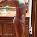 3 months po and 2 new bathing suits which is funny because it was -40 here last Wednesday :-) I like how well my surgeon hid my scar (other that the vertical bit in the previous pictures) Looking more like myself from the side I think- I finally stand without protecting my abs so much