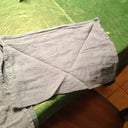 Step 1: you need 4 pieces of the material. Fold one piece in half like a hamburger (yes I took it back to elementary, you like long ways hotdog, short ways hamburger lol)