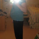 I took this photo about 6 months ago. I promise I am NOT pregnant in it! Compare it to the next photo-- one I took this morning.