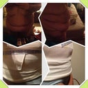 Before and after, with a binder no faja yet....