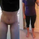 Round tummy of not, there is no hanging! Woohoo! Also, my thighs are still kind of lumpy, but I can deal with it since you can't really tell unless you try!  :)
