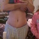 4 wks 6 days. my princess on the side. hehe