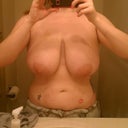 Front view...140 lbs, 5ft 3in, 36F...and I need them gone lol.