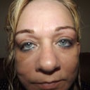 no make-up. looks like my face is melting