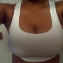 huge cleavage.....cant wait to see what the new one looks like