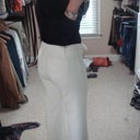 Before. These white pants actually made me look less flat that I normally am.