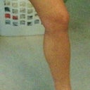 So, since I had my sky high heels on, I couldn't resist an "Angelina Jolie leg pose" lol. Also you can see inner thigh looks smoother.