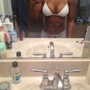 Old bathing suit top that's obviously way too small