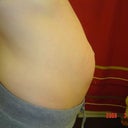 Before side view - looks like I'm pregnant!