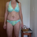 Couldn't resist putting the swimsuit on, 19 days PO, but still a ways to go before I'll wear this in public!