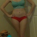 New size large bralette. I'm very very bloated, please excuse!