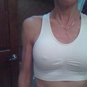 7 weeks. I wear sport bra to work out but sleep without it.