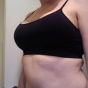 5 days post, gap body stretchy bra (sooo comfy)
