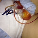 Day after surgery. Drains filling up.