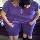 My daughter and I In my "FAT SUIT" 7X