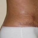 not too high, this is where my pant went up to so he marked it.