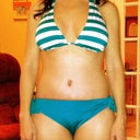 5 weeks PO, either still slightly swollen or in need of a little self control...no biggie;)