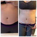 Before and after, no hang over my pants, yay!!