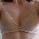 My new big girl bra, it's a 32 D,crazy! My breast tissue wraps around under my armpit.