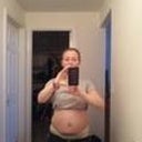 one day pre op notice how my belly hangs over my undies!  Yuck!
