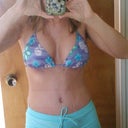 Wasn't quite ready to rock bikini bottoms yet....(wrinkles from the compression garment)