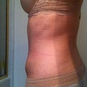 See the bulge at my hip?  That's the dog ear on one side.