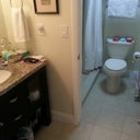 bathroom. love how the shower doesn't have a tub, so it's easy to step in