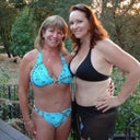 Me and my friend Char, who is also a patient of Christas.  We don't hesitate to wear bikinis anymore.