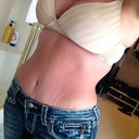size 6 jeans! and nothing hanging over the sides! haha