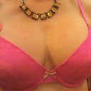 4 Weeks PO, a random Target bra 34 D  It is a push up but not pushing anything up...they aren't moving a whole lot yet.