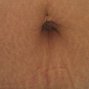 Up close of wrinkly belly button