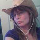 Me in my brown wig and cowboy hat..