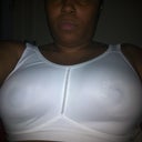 lower angle, the sports bra is a 38 D, notice the room in it? ;) No protruding anywhere!!! Oh, excuse my crusty lips, not thinking about gloss today!!! Been one of those day...