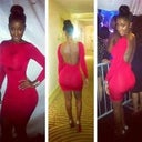I want to look like this in a dress - microscopic waist, beautiful slim silhouette , serious slope w/bubble :)