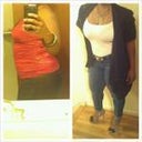 Not sure why they keep coming out blurry.  Anyhwho, this is 12/12 me vs 2/13 me.  Bye bye old me, lol